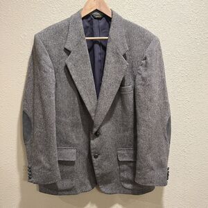 Farah Clothing Co Mens 44R Vintage 2 Button Wool Tweed‎ Blazer Sport Coat Jacket